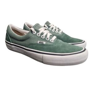 Vans Era Pro Duck Green Suede and Canvas Ultracush Sneakers Mens Sz 8